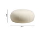 Atelier Del Sofa Tina Puff Bouclet White Diametro 55 cm x Altura 35 cm Asiento Comodo Elegante